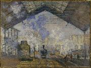 Claude Monet La Gare Saint-Lazare de Claude Monet Spain oil painting artist
